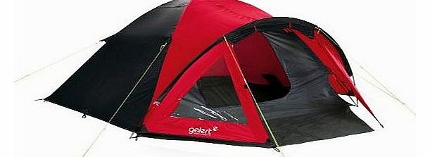 Gelert Rocky 4 Tent Festival camping shelter - Mars Red/Charcoal