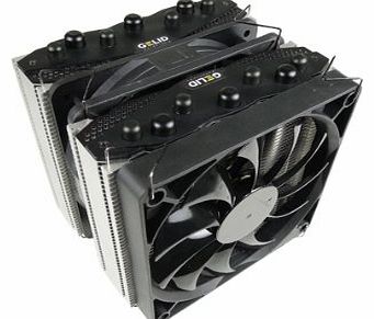 Gelid The Black Edition CPU Cooling System with 7 Thermal Conductive Pipes Multiple Award-Winning Slim 12 PWM and Silent 12 PWM Fans with GC-Extreme Thermal Paste