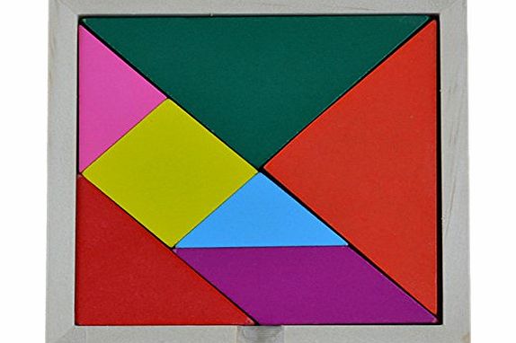 gemsong Colorful Wooden Brain Training Geometry Tangram Puzzle Children Educational Toy