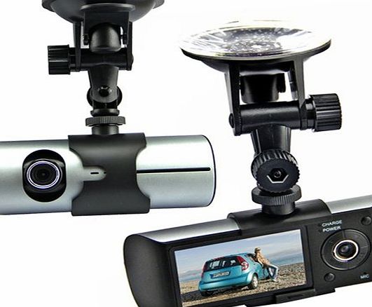 Generic 2.7`` LCD Dual Lens Camera Car DVR Dash Board Car Blackbox Vehicle Video Recorder X3000   GPS Logger   G-sensor