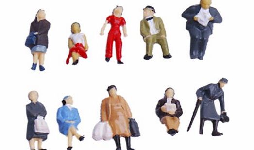 Generic 24pcs Painted Model Train People Figures Scale HO (1 to 87)