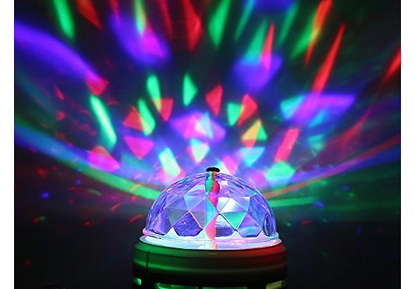 3W E27 RGB LED Full Color DJ Stage Light Bulb Auto Rotating Crystal Disco Lamp (E27 3W Stage Lamp)