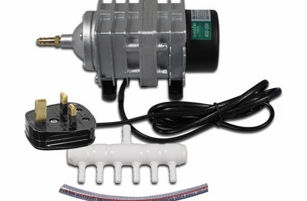 Generic Air Pump for Koi Pond Hydroponic Fish Tank Compressor 3300/L 30W Silver