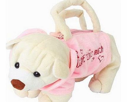 Generic Cute Bear-Shape Plush Bag Handbag Purse for Children ---Pink and Beige