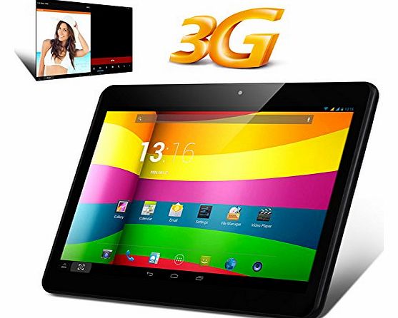 Express Electrics 10.1 Inch IPS 3G Quad Core Tablet PC - MTK8382 CPU, 1GB RAM, Android 4.2 OS, 2x SIM Card Slots - Black