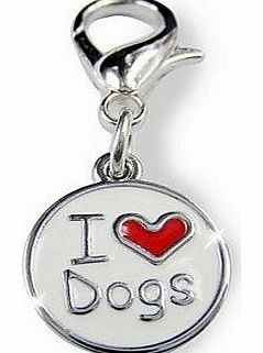 I Love Dogs Print Shape Tag Accessory for Collars for Pets Dogs