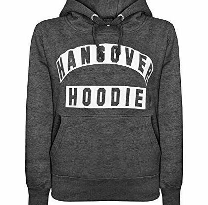 Generic Ladies HANGOVER HOODIE Sweatshirt Hooded Top (Medium, Charcoal)