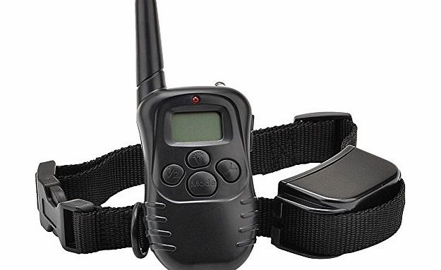Generic Rechargeable and Waterproof Wireless LCD Digital Smart Remote Control Dog Shock Training or Ant-Bark Collar (For 1 Dog, 1 Collar Version)