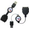 Retractable Sync and Charge Cable - O2 XDA IIs i-mate PDA2K SPV M2000 and MDA III