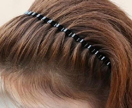 Generic Unisex Black Spring Wave Metal Hoop Hair Band Girl Mens Head Band Accessory (1 pc) by Beauty hair