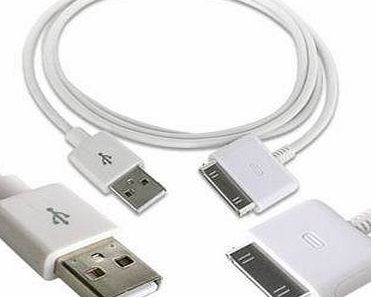 Generic USB 2.0 data cable, power cable for Apple iPad 1 amp; 2, iPhone 3, 4, iPod touch, classic amp; nano G, GS