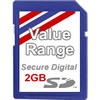 Value Range Secure Digital (SD) 2GB Card