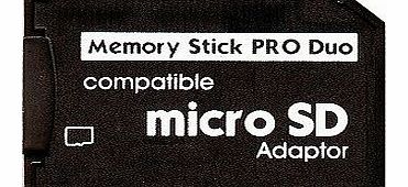 NEW MICRO SD TF TO MEMORY STICK PRO DUO ADAPTER FOR SONY PSP SLIM 2000 3000