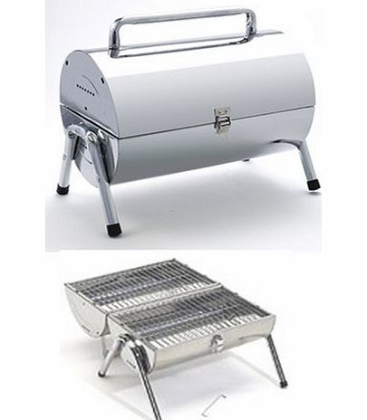 Portable Oil Drum Style BBQ