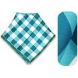 Genny Teal and White Bandana
