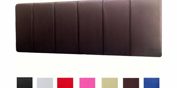 Genoa 5FT KING SIZE BED GENOA FAUX LEATHER HEADBOARD - CHOICE OF 7 COLOURS (BROWN)