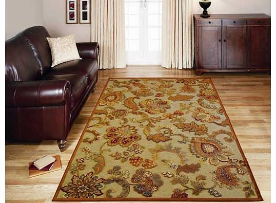 Marseille Floral Chenille Rug - Natural -