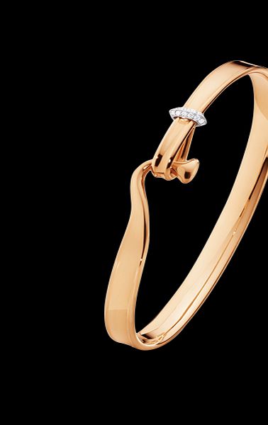 Georg Jensen 18ct Rose Gold Diamond Set Torun