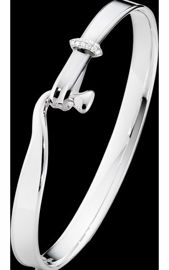 Georg Jensen Silver and 18ct Gold Diamond Set