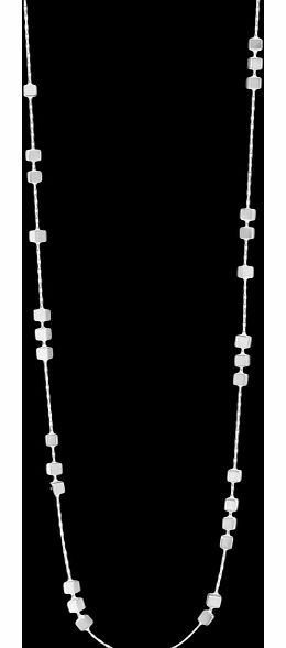 Silver Aria Cube Sautoir Necklace