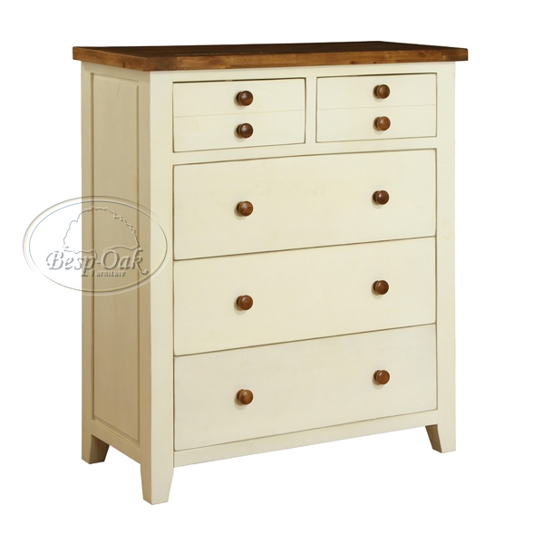 Painted 5 Drawer Chest - Cream or Duck