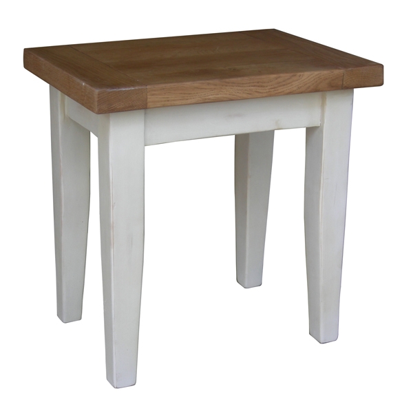 Georgia Painted Dressing Stool with Timber Seat