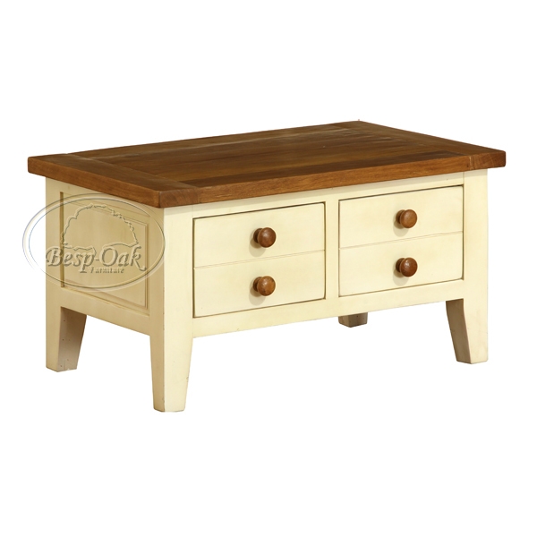 Painted Small 2 Drawer Coffee Table -
