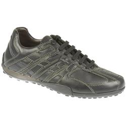 Geox Male Snake Leather Upper Textile/Leather Lining Fashion Trainers in Black
