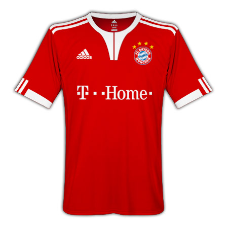 German teams Adidas 09-10 Bayern Munich home shirt