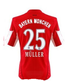 German teams Adidas 2010-11 Bayern Munich Home Shirt (Muller 25)