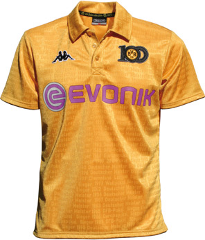 German teams Nike 09-10 Borussia Dortmund 100 Years Home Shirt
