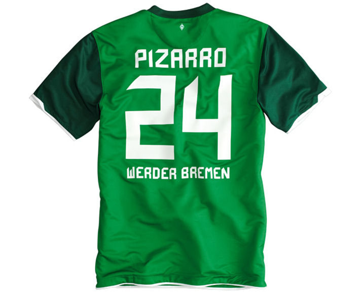 German teams Nike 2010-11 Werder Bremen Home Shirt (Pizarro 24)