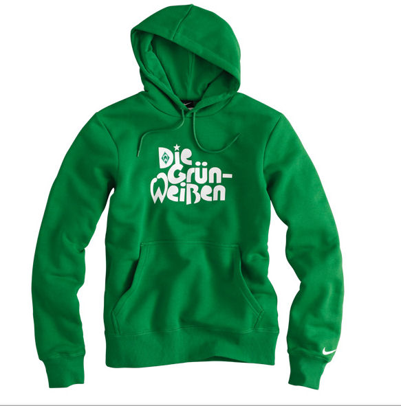 German teams Nike 2010-11 Werder Bremen Nike Hooded Top (Green)