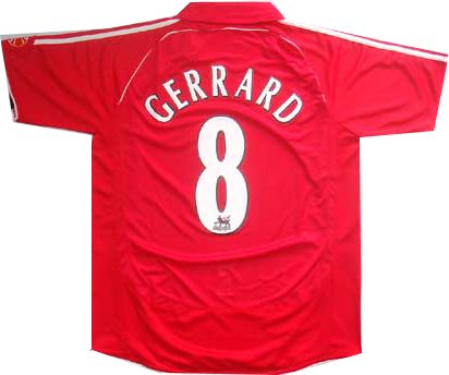 Gerrard Adidas 06-07 Liverpool home (Gerrard 8)