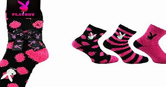 Get Top Marketing Ladies 3 Pairs Playboy Cosy Bed/Lounge Socks Size 4-8