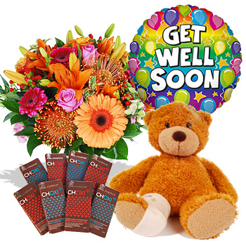 Get Well Soon Gift Set - flowers