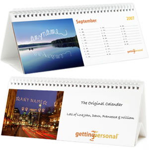 Getting Personal Personalised Calendar - Original Theme (Desk)