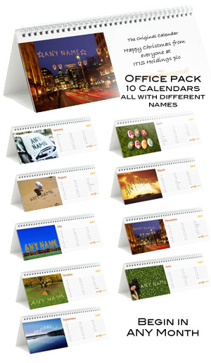 Getting Personal Personalised Desk Calendars (Original Theme) - 10 Pack