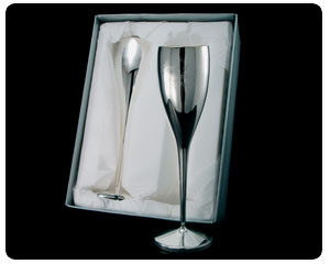 Getting Personal Personalised Silver Plated Flutes (Pair)