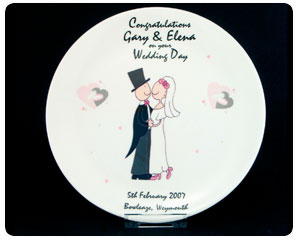 Wedding Cartoon Plate