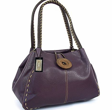 GFM Fashion GFM Designer Trendy (JMN-11)(btn) Faux Leather Button feature Handbag Shoulder Bag (JMN-11)(btn)