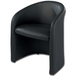 ggi Leather Tub Chair Black