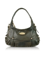 Macis - Brown Pleated Leather Hobo Bag