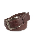 Men` Dark Brown Genuine Leather Belt