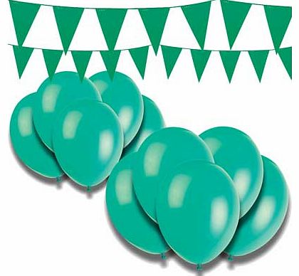 Giant Bunting and Balloon Set - Green