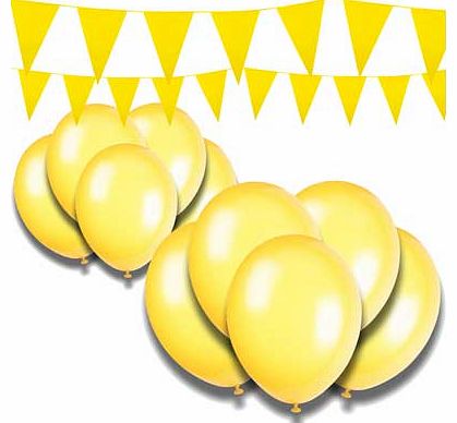 Bunting and Balloon Set - Yellow