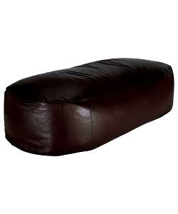 Faux Leather Beanbag Lounger - Chocolate