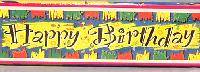 Giant Happy Birthday banner - Chalk - 72"x18"