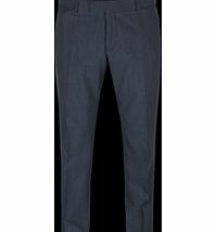 Gibson Charcoal Blue Striped Trouser 30R Blue