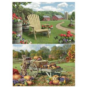 Gibson s 2 x 500 Piece Jigsaw Puzzles Natures Gathering